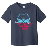 Two Tone Skull With Distortion Toddler T-Shirt