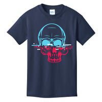 Two Tone Skull With Distortion Kids T-Shirt