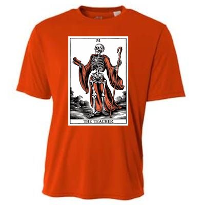 The Teacher Skeleton Tarot Card Gift Cooling Performance Crew T-Shirt