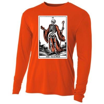 The Teacher Skeleton Tarot Card Gift Cooling Performance Long Sleeve Crew