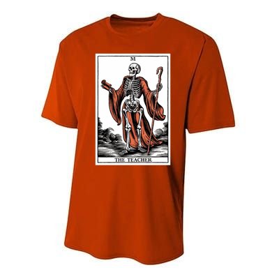 The Teacher Skeleton Tarot Card Gift Performance Sprint T-Shirt