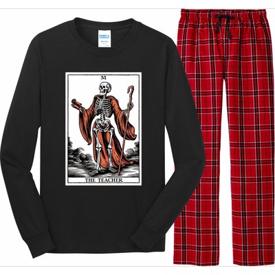 The Teacher Skeleton Tarot Card Gift Long Sleeve Pajama Set