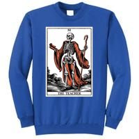 The Teacher Skeleton Tarot Card Gift Tall Sweatshirt