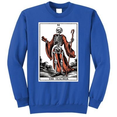 The Teacher Skeleton Tarot Card Gift Tall Sweatshirt