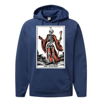 The Teacher Skeleton Tarot Card Gift Performance Fleece Hoodie