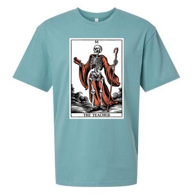 The Teacher Skeleton Tarot Card Gift Sueded Cloud Jersey T-Shirt