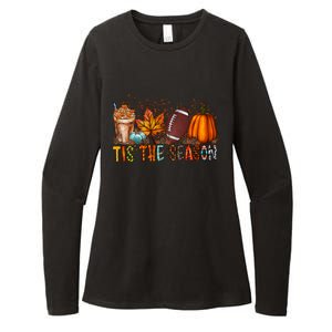 Tis The Season Football Season Game Day Fall Pumpkin Spice Gift Womens CVC Long Sleeve Shirt