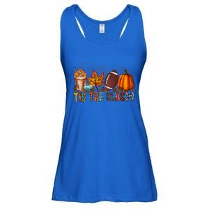 Tis The Season Football Season Game Day Fall Pumpkin Spice Gift Ladies Essential Flowy Tank