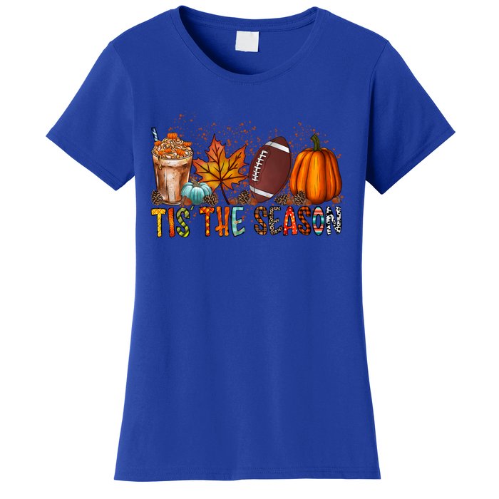 Tis The Season Football Season Game Day Fall Pumpkin Spice Gift Women's T-Shirt