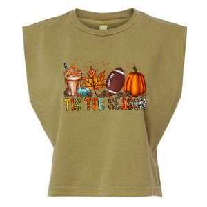 Tis The Season Football Season Game Day Fall Pumpkin Spice Gift Garment-Dyed Women's Muscle Tee