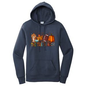 Tis The Season Football Season Game Day Fall Pumpkin Spice Gift Women's Pullover Hoodie