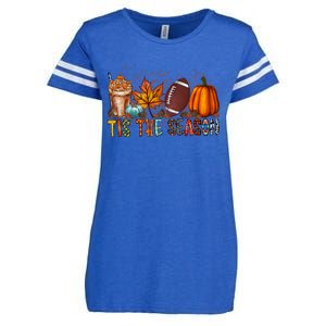 Tis The Season Football Season Game Day Fall Pumpkin Spice Gift Enza Ladies Jersey Football T-Shirt