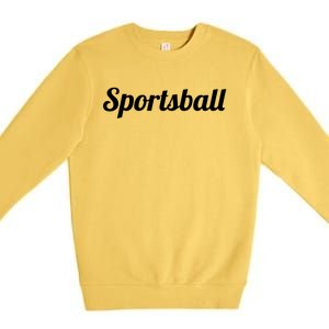 Top That Says The Word Sportsball Gift Funny Ironic Gift Gift Premium Crewneck Sweatshirt