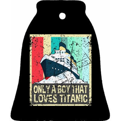 Titanic Titanic Sinking Ship Wreck Toy Ceramic Bell Ornament