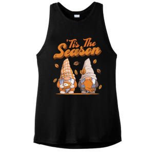 Tis The Season Gnomes Autumn Fall Retro Family Matching Gift Ladies PosiCharge Tri-Blend Wicking Tank