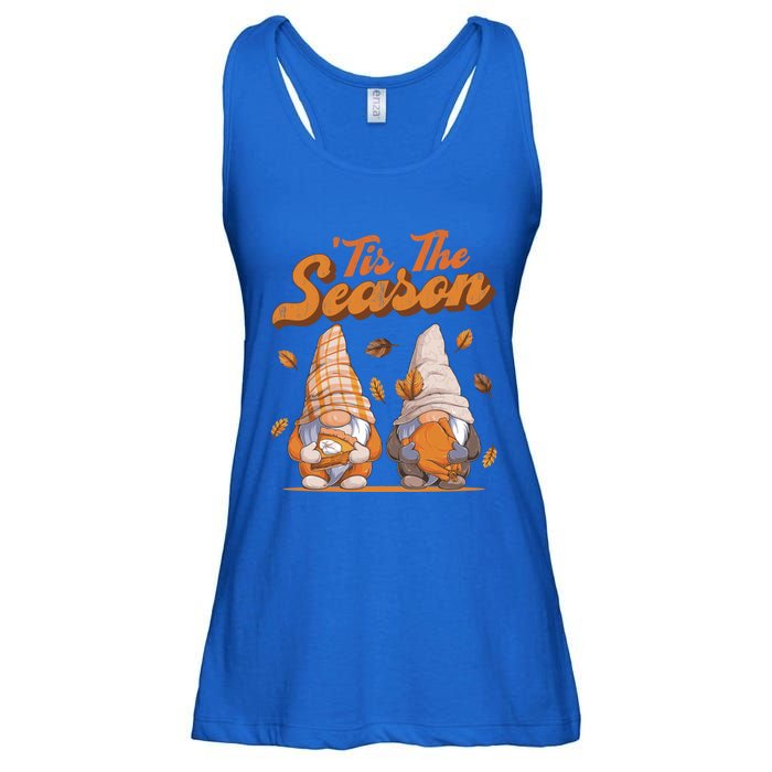 Tis The Season Gnomes Autumn Fall Retro Family Matching Gift Ladies Essential Flowy Tank