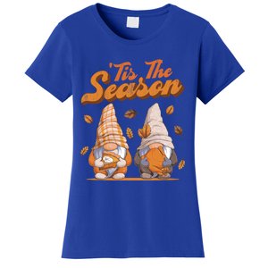 Tis The Season Gnomes Autumn Fall Retro Family Matching Gift Women's T-Shirt