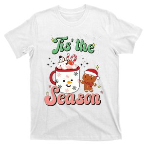 Tis The Season Christmas Hot Cocoa Gingerbread Cookie Pajama T-Shirt