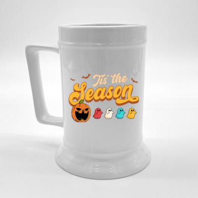 Tis The Season Halloween Evil Pumpkin Eating Ghost Gift Beer Stein