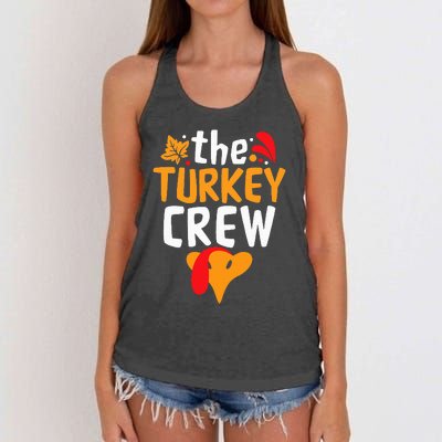 Thanksgiving Turkey Squad Fun Festive Women's Knotted Racerback Tank