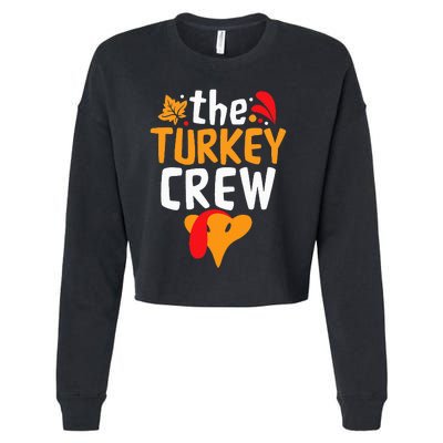 Thanksgiving Turkey Squad Fun Festive Cropped Pullover Crew