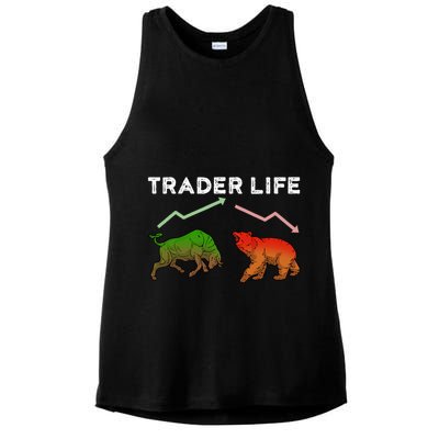 Trader T Stock T Day Trading Market Forex Ladies PosiCharge Tri-Blend Wicking Tank