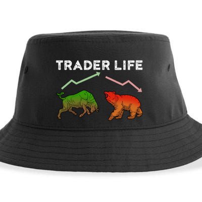 Trader T Stock T Day Trading Market Forex Sustainable Bucket Hat