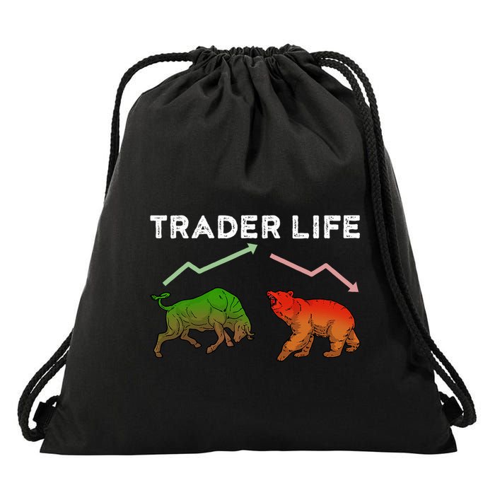 Trader T Stock T Day Trading Market Forex Drawstring Bag