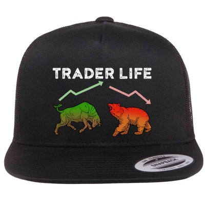 Trader T Stock T Day Trading Market Forex Flat Bill Trucker Hat