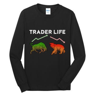 Trader T Stock T Day Trading Market Forex Tall Long Sleeve T-Shirt