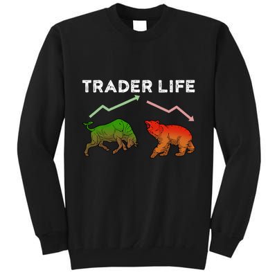 Trader T Stock T Day Trading Market Forex Tall Sweatshirt