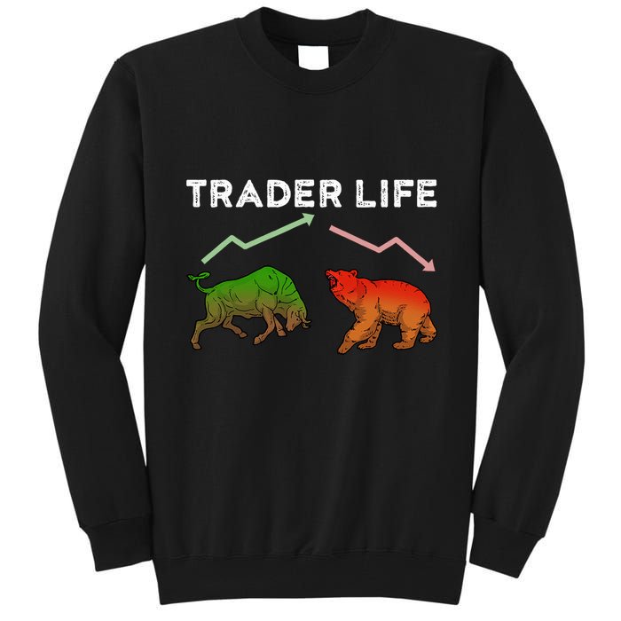 Trader T Stock T Day Trading Market Forex Tall Sweatshirt