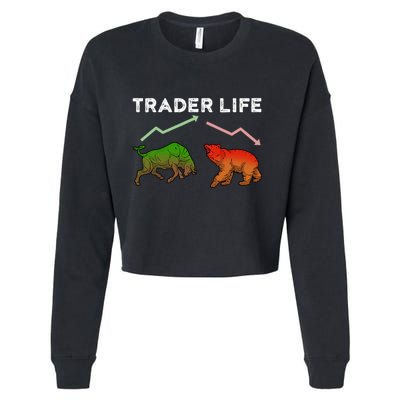 Trader T Stock T Day Trading Market Forex Cropped Pullover Crew