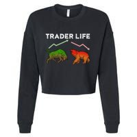 Trader T Stock T Day Trading Market Forex Cropped Pullover Crew