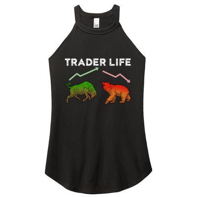 Trader T Stock T Day Trading Market Forex Women's Perfect Tri Rocker Tank