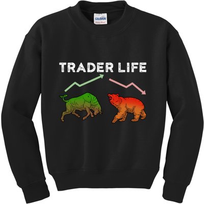 Trader T Stock T Day Trading Market Forex Kids Sweatshirt