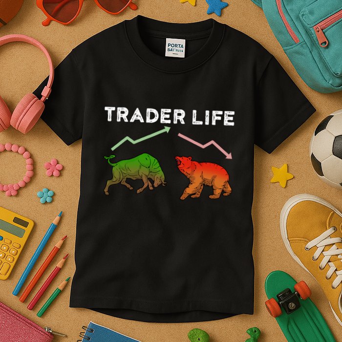 Trader T Stock T Day Trading Market Forex Kids T-Shirt