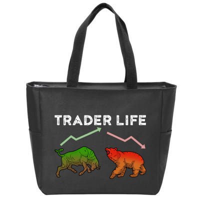 Trader T Stock T Day Trading Market Forex Zip Tote Bag