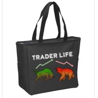 Trader T Stock T Day Trading Market Forex Zip Tote Bag