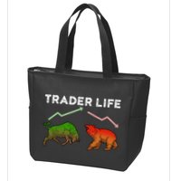Trader T Stock T Day Trading Market Forex Zip Tote Bag