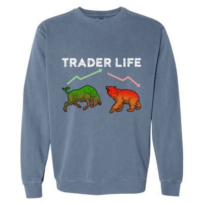 Trader T Stock T Day Trading Market Forex Garment-Dyed Sweatshirt