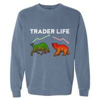 Trader T Stock T Day Trading Market Forex Garment-Dyed Sweatshirt