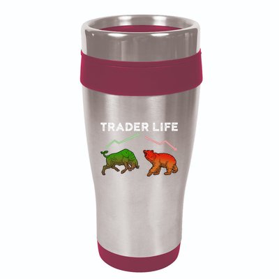 Trader T Stock T Day Trading Market Forex 16oz Travel Tumbler