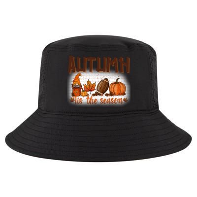 Tis' The Season Leopard Pumpkin Football Halloween Fall Great Gift Cool Comfort Performance Bucket Hat