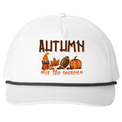 Tis' The Season Leopard Pumpkin Football Halloween Fall Great Gift Snapback Five-Panel Rope Hat