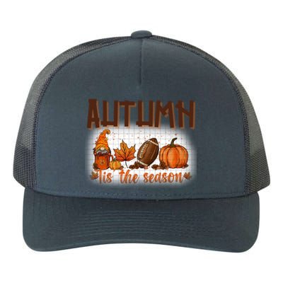 Tis' The Season Leopard Pumpkin Football Halloween Fall Great Gift Yupoong Adult 5-Panel Trucker Hat