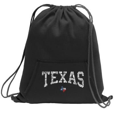 Texas Texas State Map Flag Distressed Sweatshirt Cinch Pack Bag