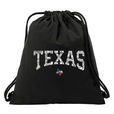 Texas Texas State Map Flag Distressed Drawstring Bag