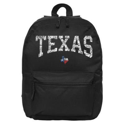 Texas Texas State Map Flag Distressed 16 in Basic Backpack