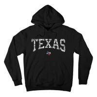 Texas Texas State Map Flag Distressed Tall Hoodie